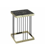 Стол журнальный Sheffilton SHT-CT16 артикул SHT-СТЖ4 темный мрамор/латунь/черный