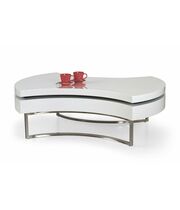 Стол журнальный HALMAR AUREA белый/хром, 115/80/38