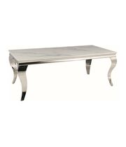 Стол журнальный SIGNAL PRINCE A CERAMIC белый Calacatta/хром 120/60