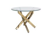 Стол журнальный SIGNAL AGIS A прозрачный/золо..