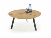 Стол журнальный HALMAR LUANA дуб золотой/черн..