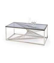 Стол журнальный HALMAR INFINITY дымчатый/хром, 120/60/45