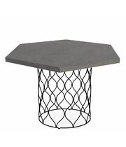 Стол журнальный Sheffilton SHT-TU49/TT20 70 ЛДСП артикул SHT-СЖ7 черный муар/бетон чикаго т.-серый