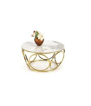 Стол журнальный HALMAR VENUS 2 белый мрамор/золотой