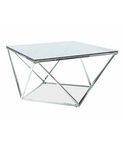 Стол журнальный SIGNAL SILVER A дымчатый/хром, 80/80/45