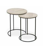 Стол журнальный Sheffilton SHT-CT7 артикул СЖ-86 дуб беленый/черный муар