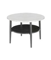 Стол журнальный SIGNAL ELLA B эффект белого мрамора/черный 60/45