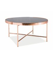 Стол журнальный SIGNAL GINA B черный/медь, 82/40