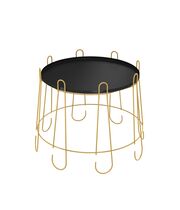 Стол журнальный Sheffilton SHT-CT6-2 артикул SHT-СЖ16 золото/черный муар