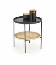 Стол журнальный HALMAR KAMPA натуральный/черный, 45/45