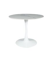 Стол обеденный SIGNAL ESPERO белый мрамор/белый FI 90