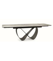 Стол обеденный SIGNAL INFINITY Ceramic Amber Bianco белый/коричневый 160-240/95