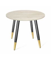 Стол Sheffilton SHT-TU14/80 ЛДСП артикул SHT-T144 черный муар/золото/дуб беленый