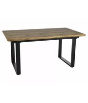 Стол обеденный SIGNAL UMBERTO II дуб артизан/черный, 160-240/90