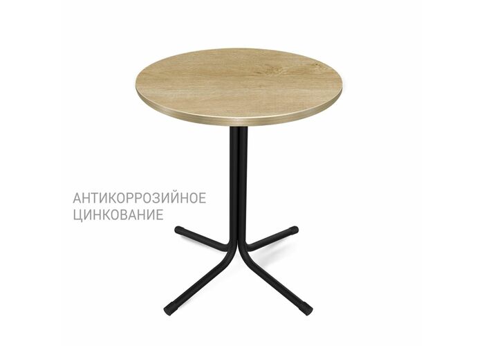 Стол Sheffilton SHT-TU7-1/TT 60 ЛДСП артикул SHT-T212 черный (цинк)/дуб песочный