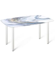 Стол Sheffilton SHT-TU65/TT32 118/77 СТЕКЛО/МДФ белый/млечный путь