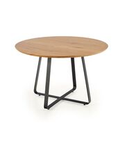 Стол обеденный HALMAR LOOPER 2 дуб золотой/черный, 120/78/56