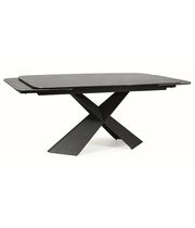 Стол обеденный SIGNAL AVANGARD II Ceramic Noir Laurent черный/черный мат 160-240/90
