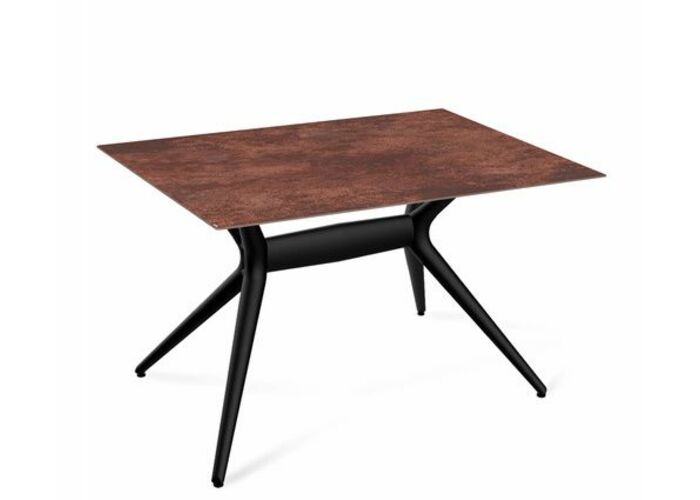 Стол Sheffilton SHT-TU30-2/TT21-6 100/75 керамика  чёрный/коричневая сепия