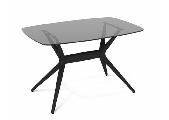 Стол Sheffilton SHT-TU30-2/TT26 118/77 стекло артикул SHT-Т167 черный/дымчатый