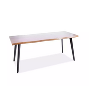 Стол обеденный SIGNAL FRESNO дуб артизан/черный 120-180/80