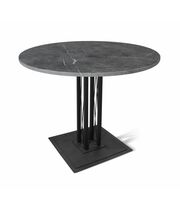 Стол Sheffilton SHT-TU6-ВS1/90 МДФ черный/мрамор премиум