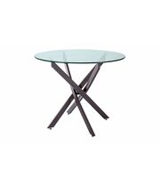 Стол обеденный SIGNAL AGIS прозрачный/черный мат 90