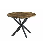 Стол обеденный SIGNAL GASTON орех винтажный/черный мат, 100-135/100