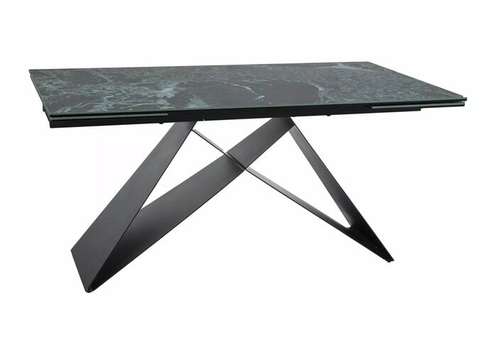 Стол обеденный SIGNAL WESTIN Ceramic Verde Alpi морской/черный мат, 160-240/90