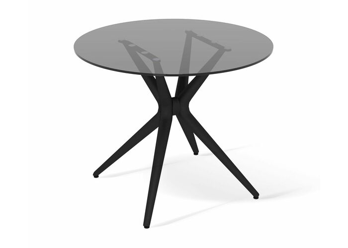 Стол Sheffilton SHT-TU30/TT26 90 СТЕКЛО артикул SHT-T179 черный/дымчатый