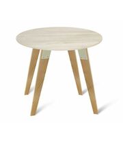 Стол Sheffilton SHT-TU16/80 ЛДСП артикул SHT-T100 прозрачный лак/дуб беленый