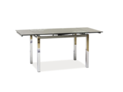 Стол обеденный SIGNAL GD017 серый/хром..