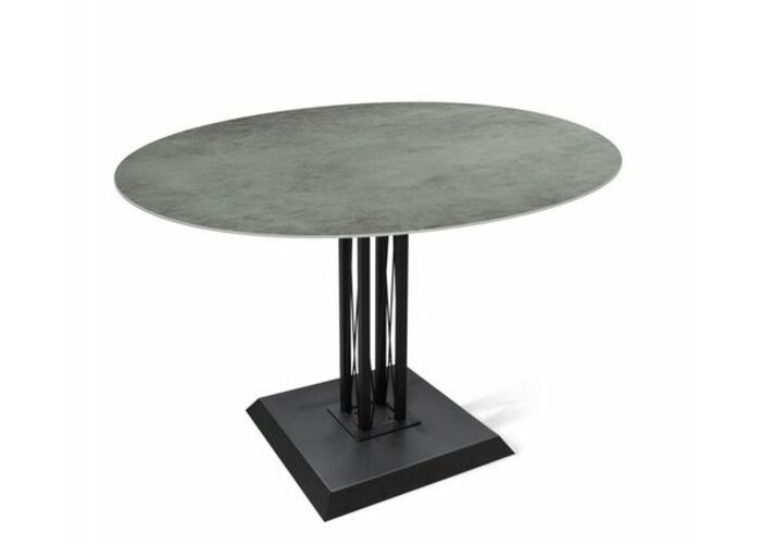 Стол Sheffilton SHT-TU6-BS2/TT21-6 100/75 керамика артикул SHT-T172 черный/гранитно-серый