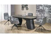 Стол обеденный HALMAR FORUM черный мрамор/чер..