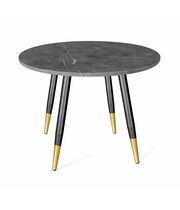 Стол Sheffilton SHT-TU14/90 МДФ артикул SHT-T162 черный муар/золото/мрамор премиум