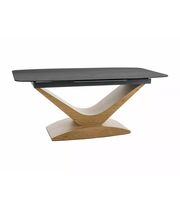 Стол обеденный SIGNAL DOLCE Ceramic Pietra Di Savoia серый/дуб, 180-240/95