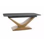 Стол обеденный SIGNAL DOLCE Ceramic Pietra Di Savoia серый/дуб, 180-240/95