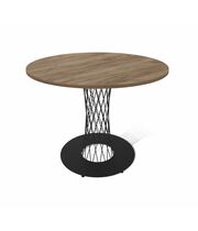 Стол Sheffilton SHT-TU3-1/90 ЛДСП артикул SHT-T186 черный муар/дуб галифакс табак