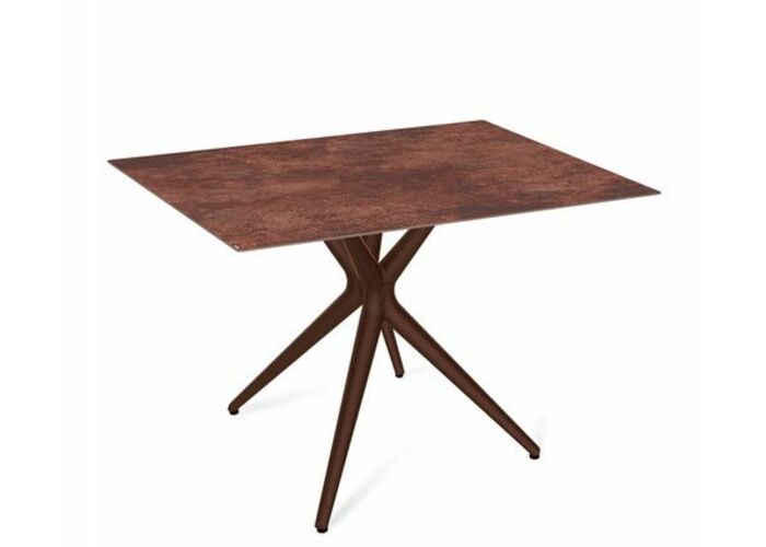 Стол Sheffilton SHT-TU30/TT21-6 100/75 керамика  коричневый/коричневая сепия