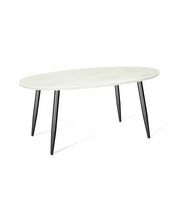 Стол Sheffilton SHT-TU14/120-80 МДФ овальный артикул SHT-T133 черный муар/бетон крем