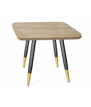 Стол Sheffilton SHT-ТU14/60/60 ЛДСП артикул SHT-T118 черный муар/золото/дуб сонома