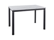 Стол обеденный SIGNAL DAMAR белый мрамор/черн..