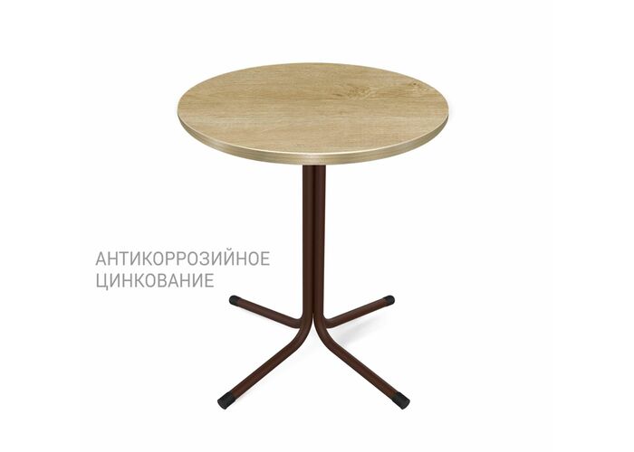 Стол Sheffilton SHT-TU7-1/60 ЛДСП корич.муар(цинк)/черный/дуб песочный
