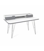 Стол рабочий Sheffilton SHT-TU10/TT31 120/65 ЛДСП хром лак/белый шагрень/серый