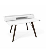 Стол Sheffilton SHT-TU9-2/TT31 120/65 ЛДСП артикул SHT-T214 венге/белый шагрень