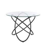 Стол обеденный SIGNAL ORBIT прозрачный/черный 100