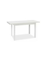 Стол обеденный SIGNAL ADAM белый мат/белый мат 100-140/60