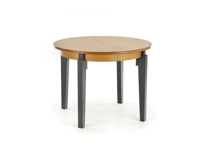 Стол обеденный HALMAR SORBUS дуб медовый/графит, 100-200/100/77