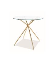 Стол обеденный SIGNAL AZALIA прозрачный/золотой