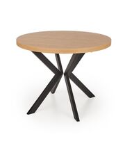 Стол обеденный HALMAR PERONI дуб золотой/черный, 100-250/100/75